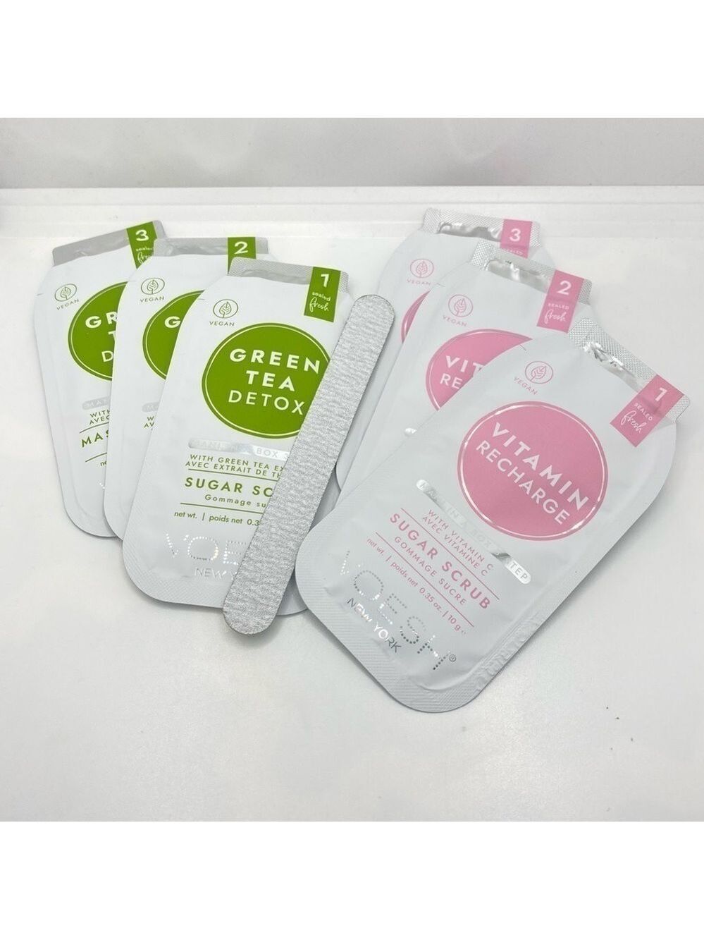 Voesh Mani Moments Mani In A Box Duo Green Tea Detox & Vitamin Recharge New - Picture 5 of 7